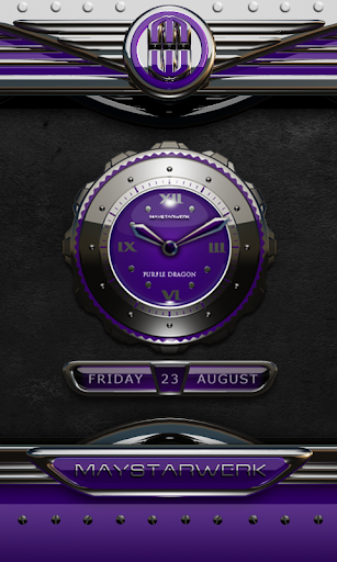 【免費個人化App】dragon digital clock purple-APP點子