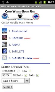 Aviation Weather from NOAA NWS