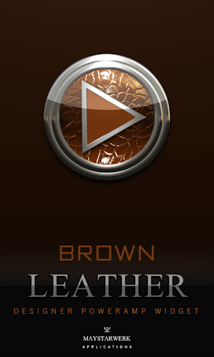 Poweramp Widget Brown Leather