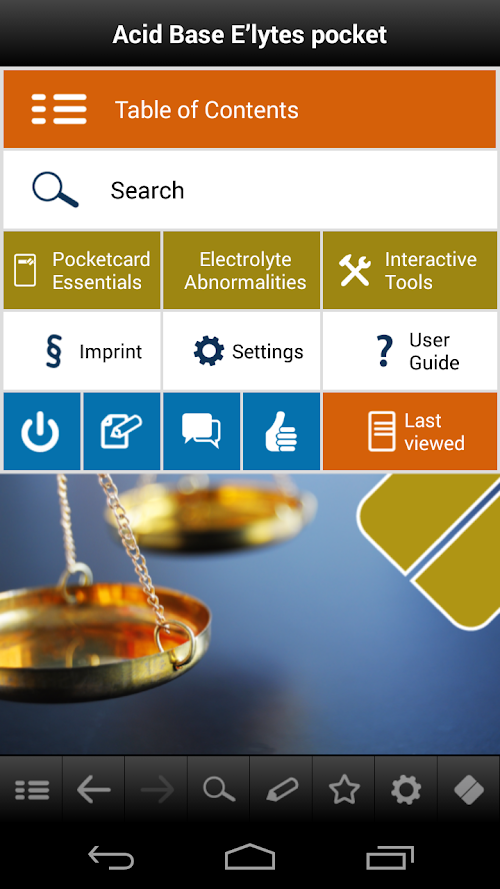 Android application Acid Base Electrolytes pocket screenshort