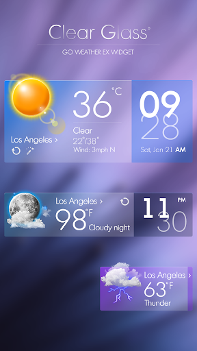 ClearGlass Theme GO Weather EX