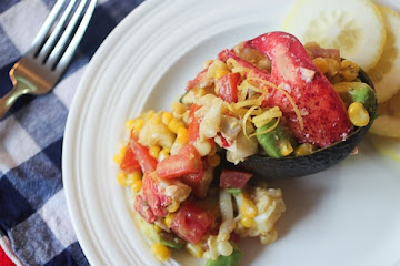 Lobster Salad with Avocado, Corn and Tomatoes