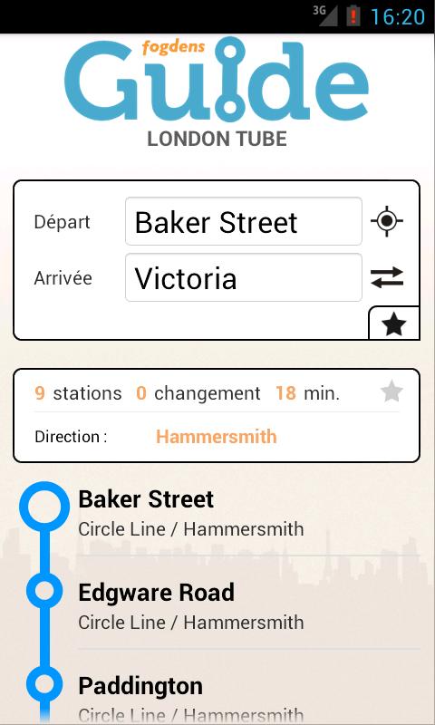 Android application LONDON SUBWAY GUIDE PRO screenshort