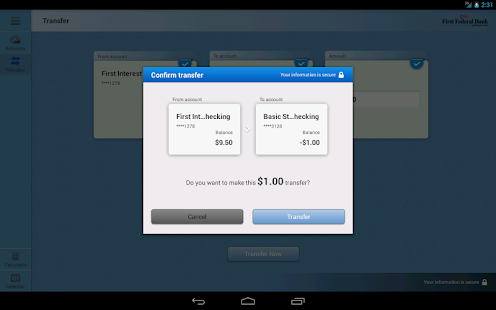 First Federal Bank for Tablet Screenshots 9