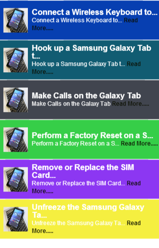 GALAXY Tab Experience