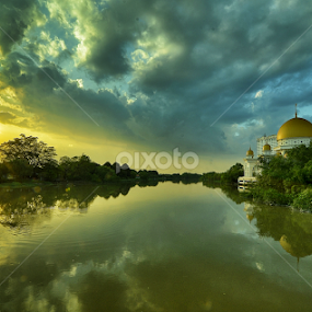 Sunset at Bandar Utara Klang Mosque by Hooi C.S - Landscapes Sunsets & Sunrises