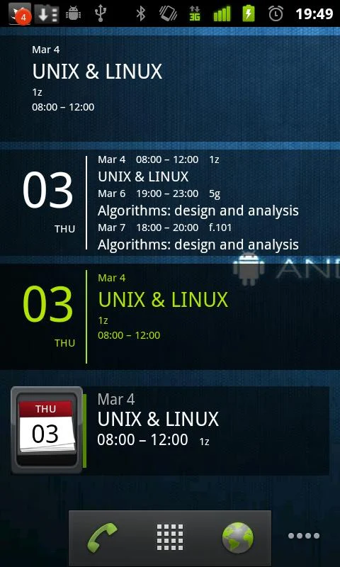 Simple Calendar Widget - screenshot