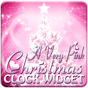 PINK Christmas Clock Widget icon