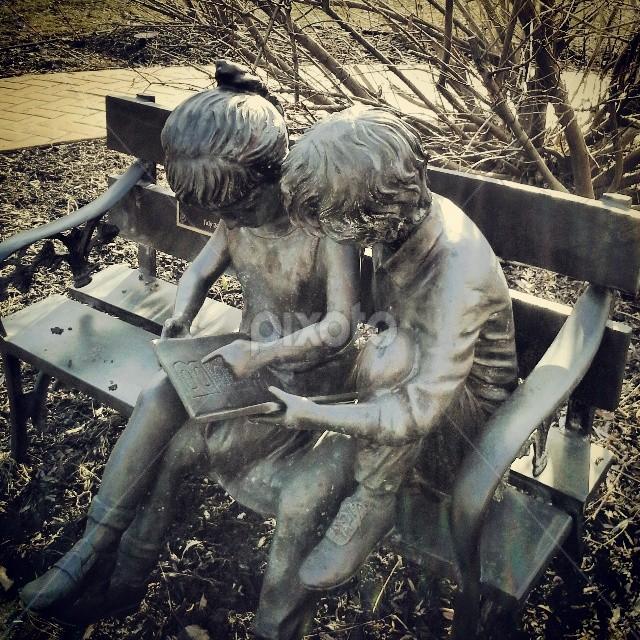 Reading is fundamental by Dianne Collins - Buildings & Architecture Statues & Monuments