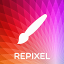 Repixel-Text on photos editor mobile app icon
