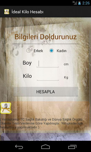 【免費健康App】İdeal Kilo Hesaplama-APP點子