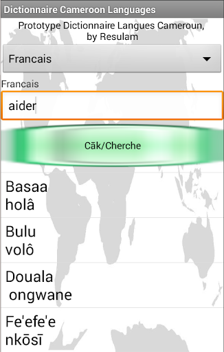 DICTIONNAIRE LANGUES CAMEROUN