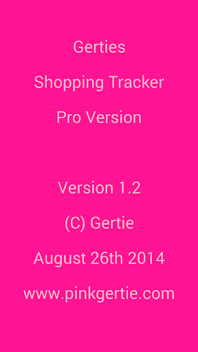 Gerties Shopping Tracker Trial
