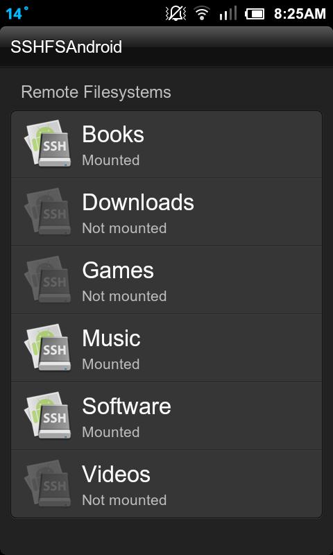   SSHFSAndroid – Screenshot 