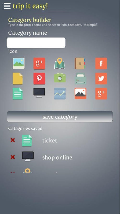 Android application Trip It Easy! screenshort