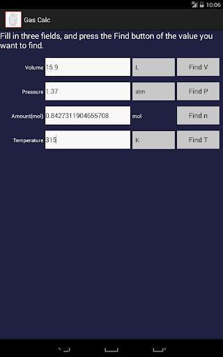 Ideal Gas Calc