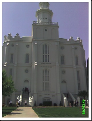 On the way back we showed grandma the St. George Temple