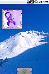 Purple Awareness Ribbon Clock