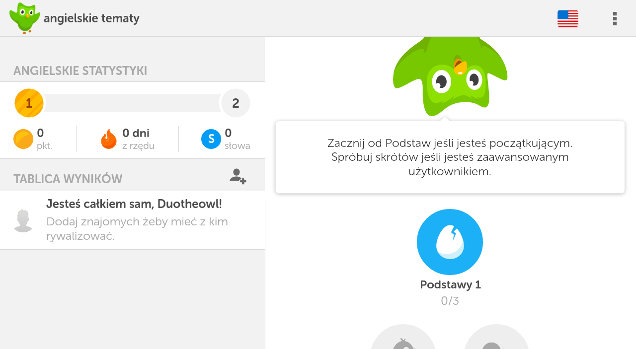   Angielski za darmo z Duolingo – zrzut ekranu 