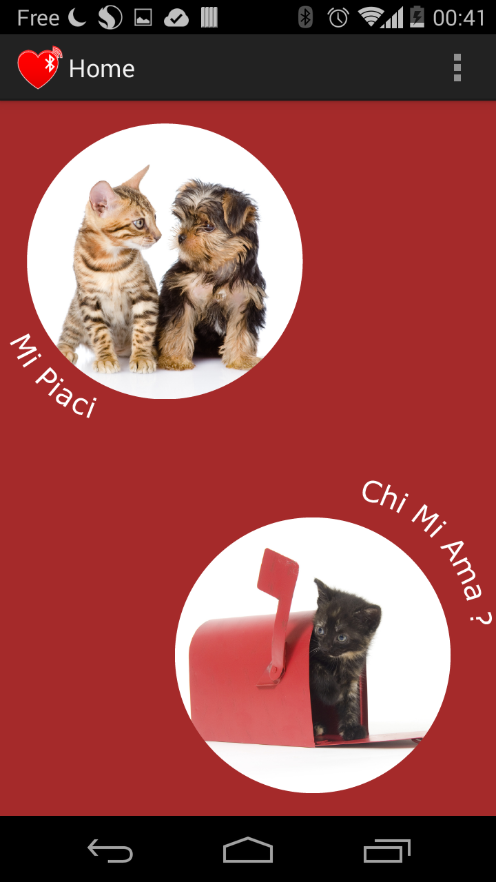 Android application ILikeU : Bluetooth Chat screenshort