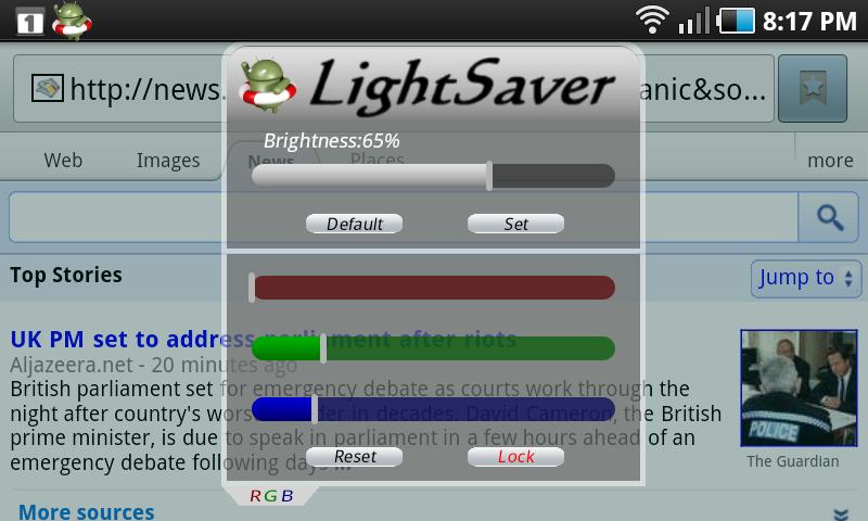 LightSaver Saves Battery Screen 3