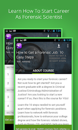 Forensic Science Jobs Course poster 1