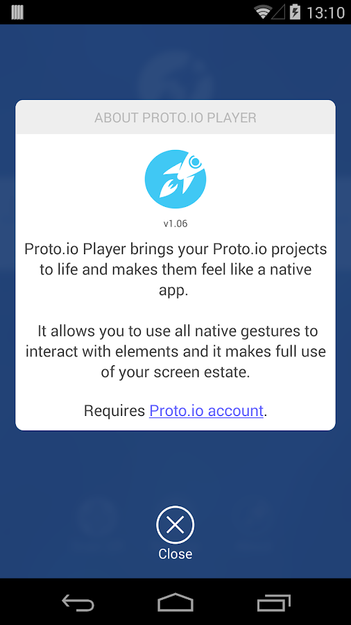 Proto.io Player - screenshot