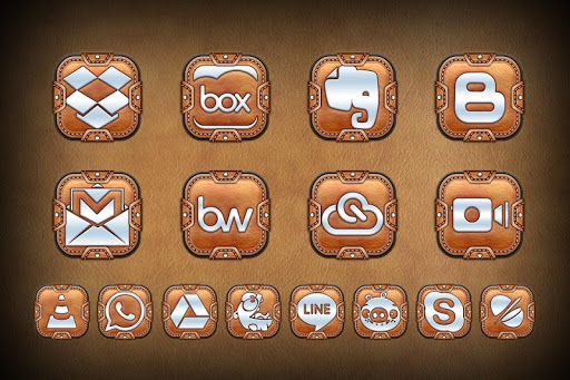 【免費個人化App】Leather Pouch Theme Icon Pack-APP點子