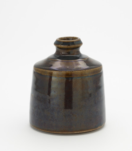 Sake bottle, Seto-related or Kyoto-related ware