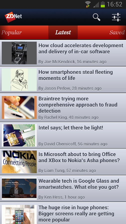 ZDNet Mobile - screenshot