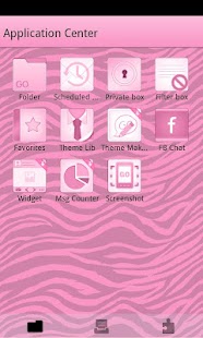 download Pink Zebra GO SMS Theme free