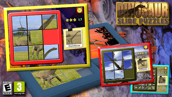 Free Kids Dinosaur Rex Slide Puzzle APK
