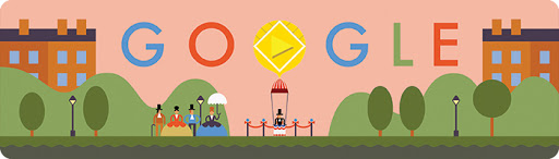 Google Doodle 216th Anniversary of the First Parachute Jump