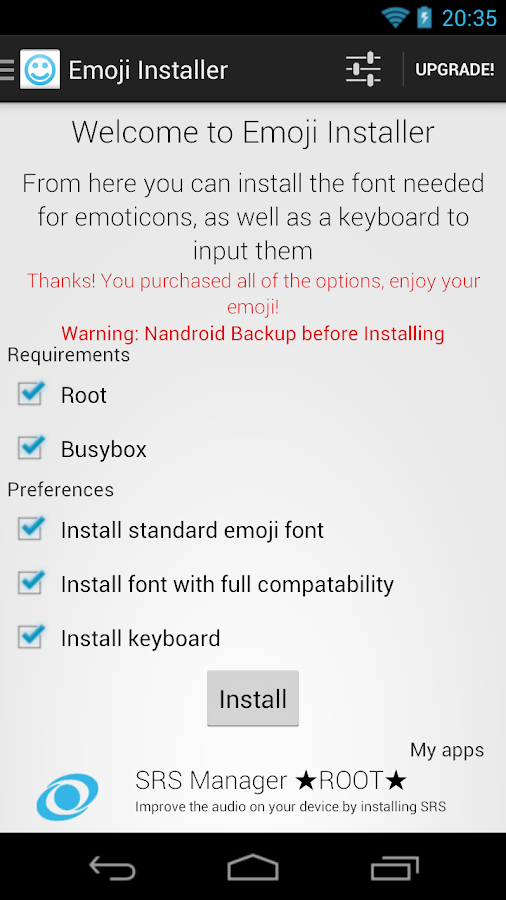 Emoji Install & Keyboard ROOT - screenshot