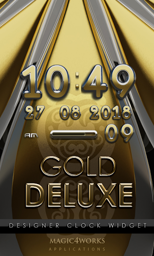 Gold Deluxe Digital Clock