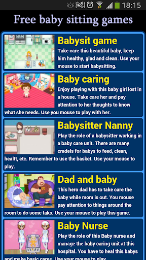 Free Baby Sitting Games