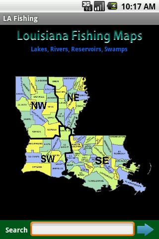 Louisiana Fishing Maps - 9.5K Screen 1