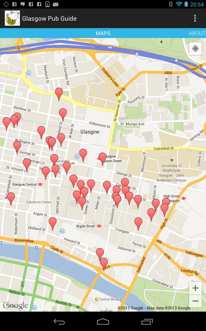 Glasgow Pub Guide Screen 1