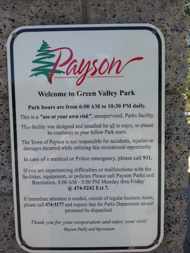 Green Valley Park Rules