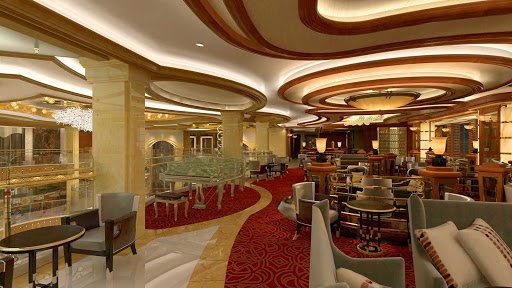 Crooners-Royal-Princess - Have a drink or meet new friends at Crooner's, the cocktail lounge aboard Royal Princess.