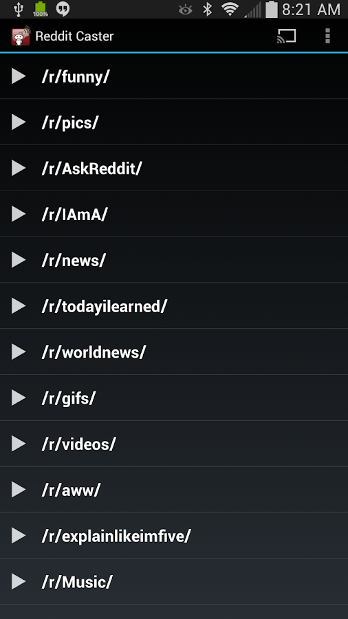 RedditCaster Screen 3