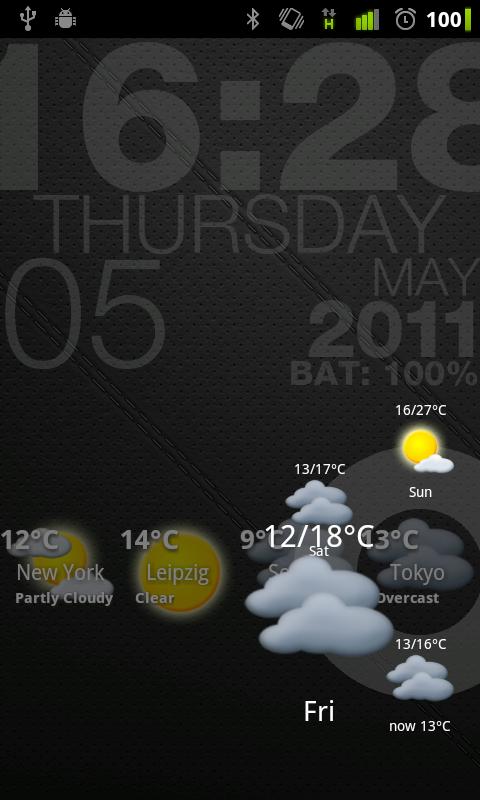 Android application Circle Weather screenshort