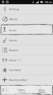 Poweramp Sketch Skin - screenshot thumbnail