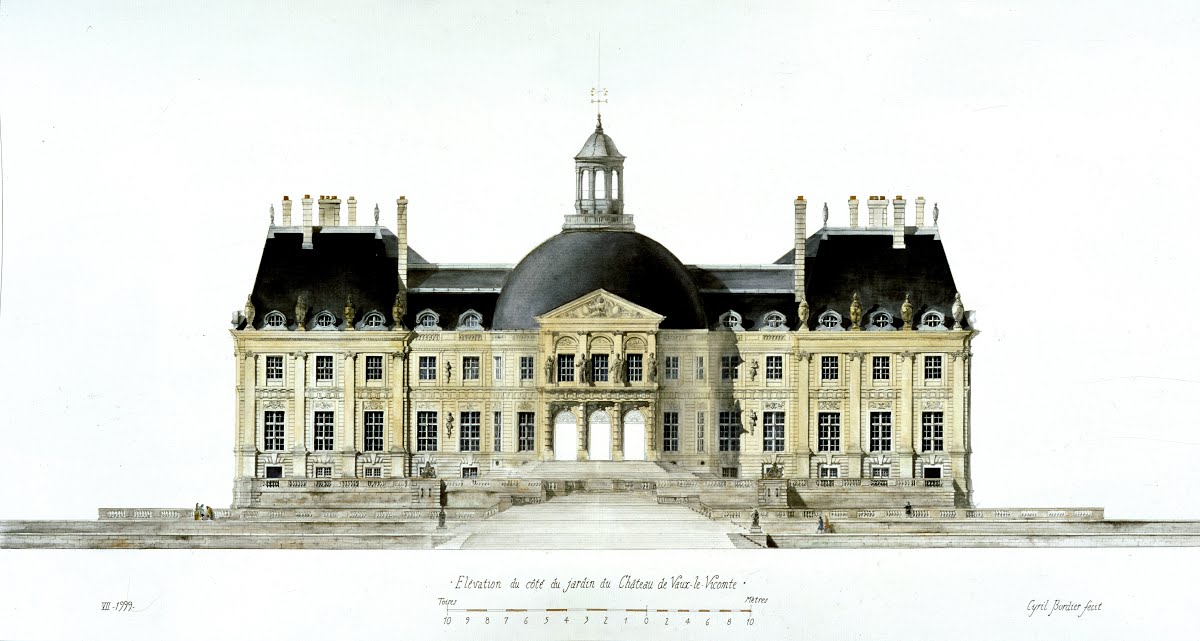 Elevation Du Chateau Cote Jardin Elevation Du Chateau Cote Jardin Aquarelle De Cyril Bordier Google Arts Culture