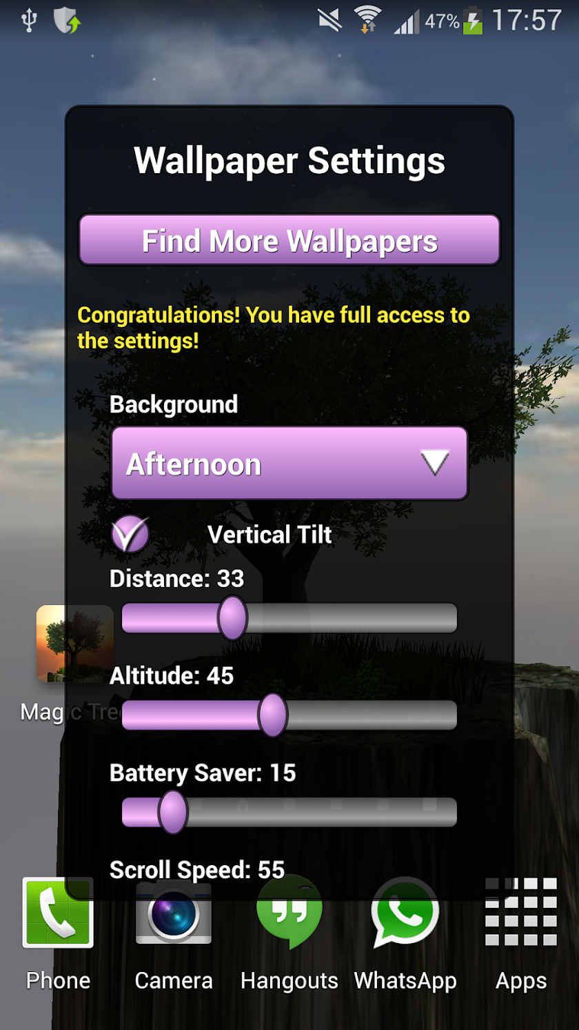 Magic Tree Live Wallpaper Screen 2