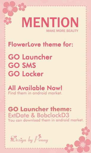 Flowerlove Theme GO LauncherEX