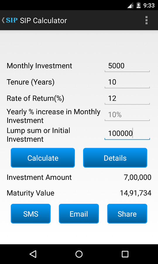 SIP Calculator Android Apps on Google Play