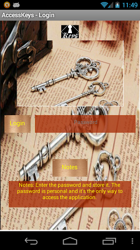 Password for Access Keys