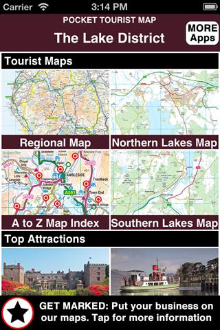 Lake District Tourist Map