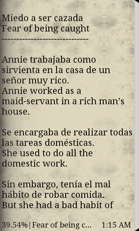 Learn Spanish by Story Book V1 Screen 2